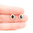 Earrings Halo .55ctw Round Diamonds Friction Back 1.00ctw Sapphires 11x9mm 14ky 224064164