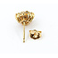 Earrings Halo .55ctw Round Diamonds Friction Back 1.00ctw Sapphires 11x9mm 14ky 224064164