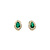 Earrings Stud .32ctw Round Diamonds .72ctw Emeralds 10x8mm 14ky 124064151