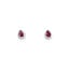 Earrings Stud .32ctw Round Diamonds .68ctw Ruby 10x8mm 14kw 124064153