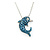 Necklace Dolphin Diamond Fashion .91ctw Round Diamonds 14kw .75x.60" 18" 1.25mm 124062004