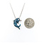 Necklace Dolphin Diamond Fashion .91ctw Round Diamonds 14kw .75x.60" 18" 1.25mm 124062004