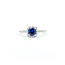 Ring Halo .30ctw Round Diamonds .95ct Sapphire 14kw sz7.5 7.7x7.7mm 124060171