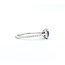 Ring Halo .30ctw Round Diamonds .95ct Sapphire 14kw sz7.5 7.7x7.7mm 124060171