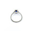 Ring Halo .30ctw Round Diamonds .95ct Sapphire 14kw sz7.5 7.7x7.7mm 124060171
