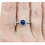 Ring Halo .30ctw Round Diamonds .95ct Sapphire 14kw sz7.5 7.7x7.7mm 124060171