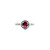 Ring .70ctw Round Diamonds .54ct Ruby 14kw sz6 8.3mm 124060231