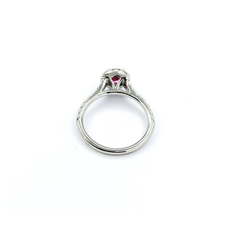 Ring .70ctw Round Diamonds .54ct Ruby 14kw sz6 8.3mm 124060231