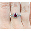 Ring .70ctw Round Diamonds .54ct Ruby 14kw sz6 8.3mm 124060231