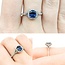 Ring .37ctw Round Diamonds 1.22ct Sapphire 14kw sz7.5 9mm 124060233