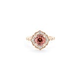  Ring .40ctw Round Diamonds 1.00ct Pink Tourmaline 14kr sz7 13mm 124060219