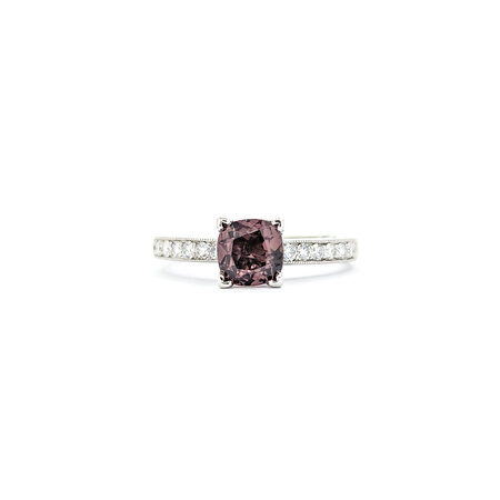 Ring .20ctw Round Diamonds 1.40ctw Color-Change Garnet 14kw sz8 124040185