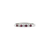  Ring Shared Prong .10ctw Round Diamonds .14ctw Rubies 14kw sz7.5 124060240