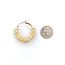 Earrings Hoops 3-3.5mm Pearl 30mm 10ky 224074153