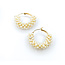 Earrings Hoops 3-3.5mm Pearl 30mm 10ky 224074153