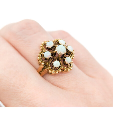 Ring Vintage Style .45ctw Opal 14ky sz6 224070152