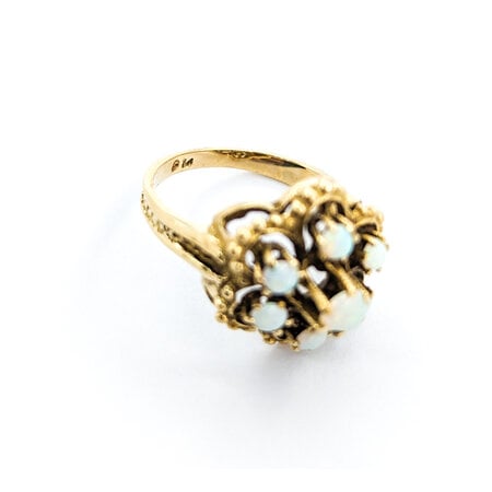 Ring Vintage Style .45ctw Opal 14ky sz6 224070152