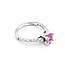 Ring .30ctw Round Diamonds 1.05ct Pink Sapphire 950PD sz5.5 2mm 124060193