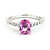 Ring .30ctw Round Diamonds 1.05ct Pink Sapphire 950pt sz5.5 2mm 124060193
