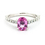 Ring .30ctw Round Diamonds 1.05ct Pink Sapphire 950PD sz5.5 2mm 124060193