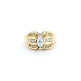  Ring .60ctw Round, Baguette & Marquise Diamonds 14ky sz7 124060009