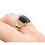 Ring .31ctw Triangle Diamonds 13.63ct Star Diopside 14ky sz10.5 224060215