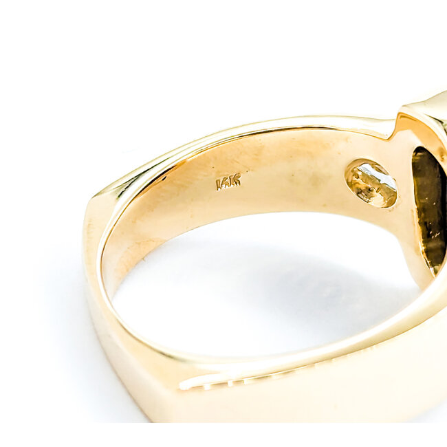 Ring .31ctw Triangle Diamonds 13.63ct Star Diopside 14ky sz10.5 224060215