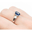 Ring Channel Set .35ctw Baguettes Diamonds 1.68ct Sapphire 950pt sz7 8mm 124060172