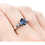 Ring Channel Set .35ctw Baguettes Diamonds 1.68ct Sapphire 950pt sz7 8mm 124060172