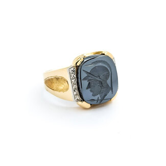 Ring Carved Marcasite 10ky sz11 224060213