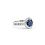 Ring 1.32ctw Princess & Round Diamonds 1.42ct Sapphire Platinum sz7 11mm 124060220