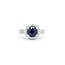 Ring 1.32ctw Princess & Round Diamonds 1.42ct Sapphire Platinum sz7 11mm 124060220