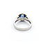 Ring 1.32ctw Princess & Round Diamonds 1.42ct Sapphire Platinum sz7 11mm 124060220