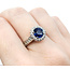 Ring 1.32ctw Princess & Round Diamonds 1.42ct Sapphire Platinum sz7 11mm 124060220