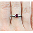 Ring .12ctw Baguettes Diamonds .39ct Ruby 14kw sz7 3mm 124060174