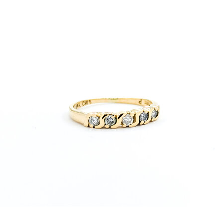 Ring 5 Stone .25ctw Round Diamonds 14ky sz7 224070002