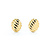 Earrings Ribbed Ovals Omega Clip On 17x13mm 14ky 224074302