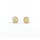  Earrings Stud 1.10ctw Round Cabochon Friction Back Opal 6mm 14ky 224074152