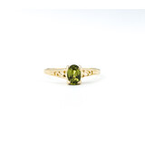  Ring Solitaire .48ct Oval Peridot 14ky sz6.5 224070153