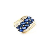  Ring Channel Set 1.02ctw Baguette Diamonds 2ctw Sapphire 18ky sz6 224070166