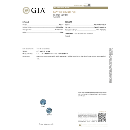 Earrings .28ctw Round Diamonds Stud 1.63ctw Montana Sapphire 8mm 14kw 124044189