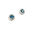 Earrings .28ctw Round Diamonds Stud 1.63ctw Montana Sapphire 8mm 14kw 124044189