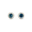 Earrings .28ctw Round Diamonds Stud 1.63ctw Montana Sapphire 8mm 14kw 124044189