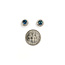Earrings .28ctw Round Diamonds Stud 1.63ctw Montana Sapphire 8mm 14kw 124044189