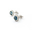 Earrings .28ctw Round Diamonds Stud 1.63ctw Montana Sapphire 8mm 14kw 124044189