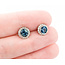 Earrings .28ctw Round Diamonds Stud 1.63ctw Montana Sapphire 8mm 14kw 124044189