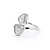 Ring Double Heart .33ctw Round/Baguette Diamonds 14kw sz6 224070006