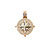 Pendant CZ Compass 1.5x1.15" 18kr " 124071503