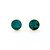 Earrings Stud 8.5mm Malachite Friction Back 9.5mm 18ky 224074307