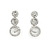 Earrings 3 Swirls .33ctw Single Cut Diamonds Fristion Back 24x10.5mm 14kw 224074004